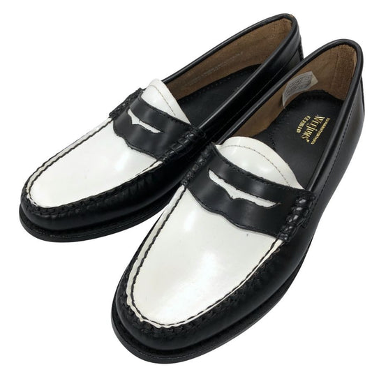 ジーエイチバス ローファー ウィージャンズ サイズ6 メンズ ブラック ホワイト G.H.Bass&Co. WEEJUNS LARSON 約24.5cm【AFD5】