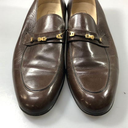 バリー レザーシューズ ローファー 4612 カーフ ブラウン メンズ サイズ8.5 BALLY 約27.5cm【AFC6】