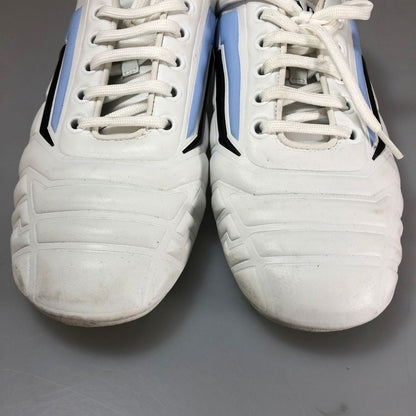 プラダ ドライビングシューズ レザー 505 ホワイト×ブルー レディース サイズ36.5 PRADA 約23.5cm【AFC42】