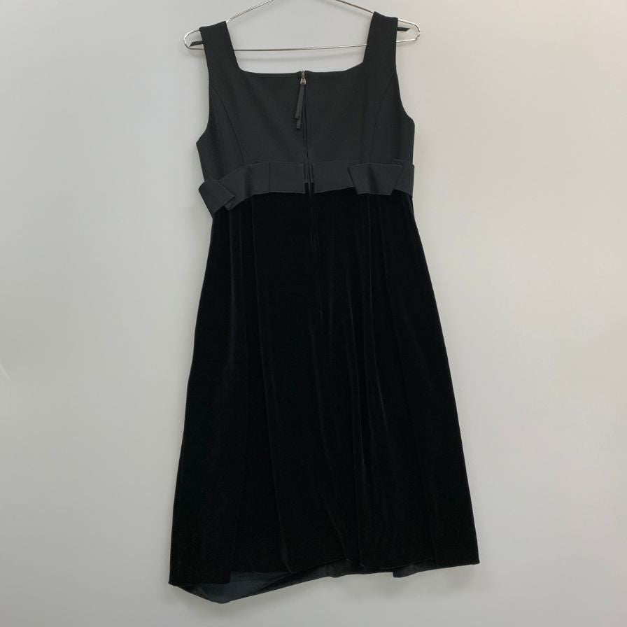 極美品◆フォクシーニューヨーク ノースリーブワンピース 24883 レディース ブラック サイズ40 FOXEY NEW YORK 【AFB45】