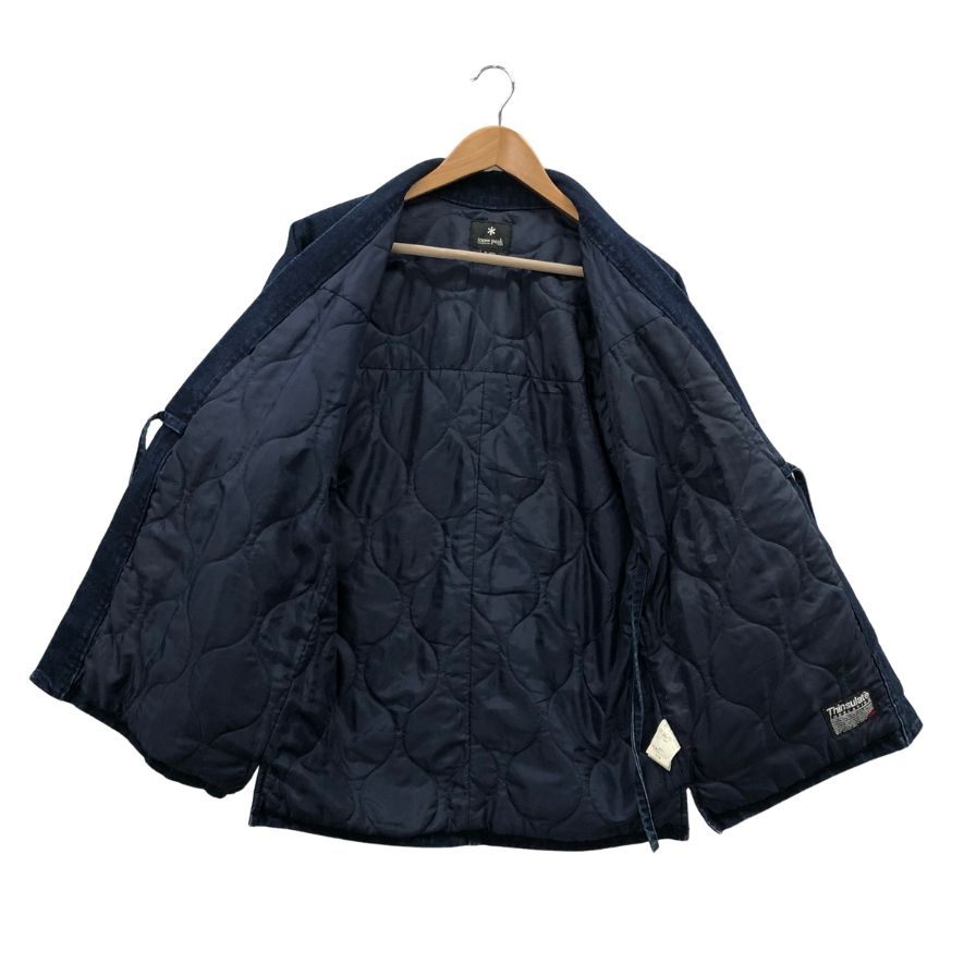 美品◆スノーピーク ドテラジャケット ブラック メンズ サイズS ブルー系 JK 15AU104 snowpeak 【AFA11】