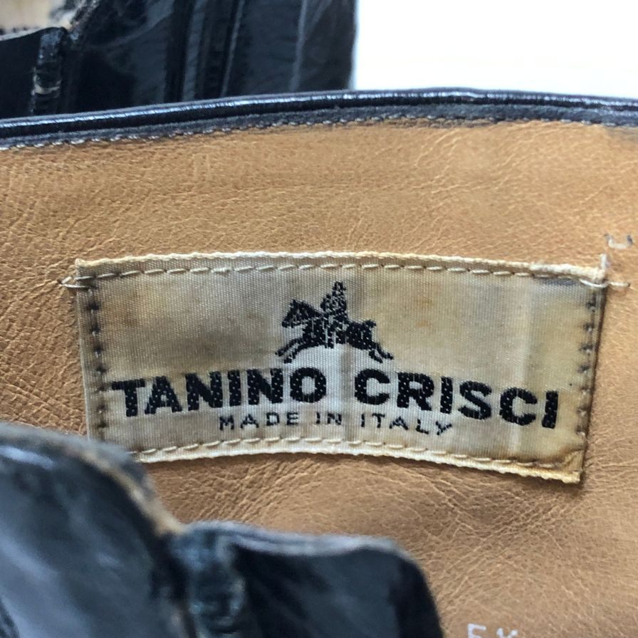 タニノクリスチー ショート ヒールブーツ  サイドジップ ブラック レディース サイズ 5ハーフ TANINO CRISCI 約24.5cm【AFC44-2】
