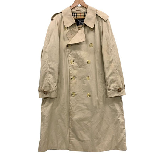中古■バーバリー バルカラーコート 旧タグ 90S イングランド製 ベージュ メンズ サイズ48 Burberry 【AFA3】