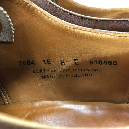 エーボンハウス レザーシューズ クロケット＆ジョーンズ製 パンチドキャップトゥ ブラウン サイズUK8E メンズ AVON HOUSE 約26.5cm【AFC1】