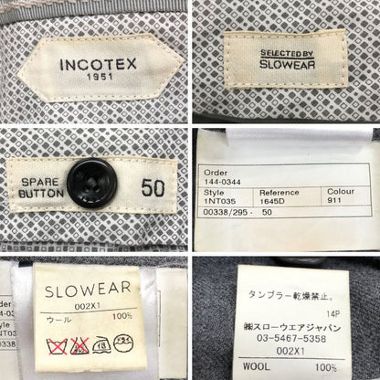 インコテックス スラックス ウール グレー メンズ サイズ50 INCOTEX 【AFB37】