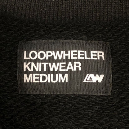 美品◆ループウィラー ニットウェアー ジャケット トップス メンズ サイズM ブラック LOOPWHEELER 【AFB47】