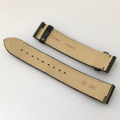 カルティエ 純正腕時計用ベルト レザー クロコ グレー  18mm Cartier【AFI14】【中古】