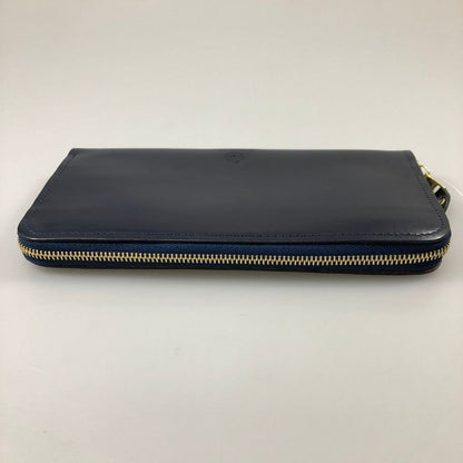 グレンロイヤル 長財布 ラウンドジップ ブライドルレザー ネイビー ゴールド金具 GLENROYAL【AFI1】