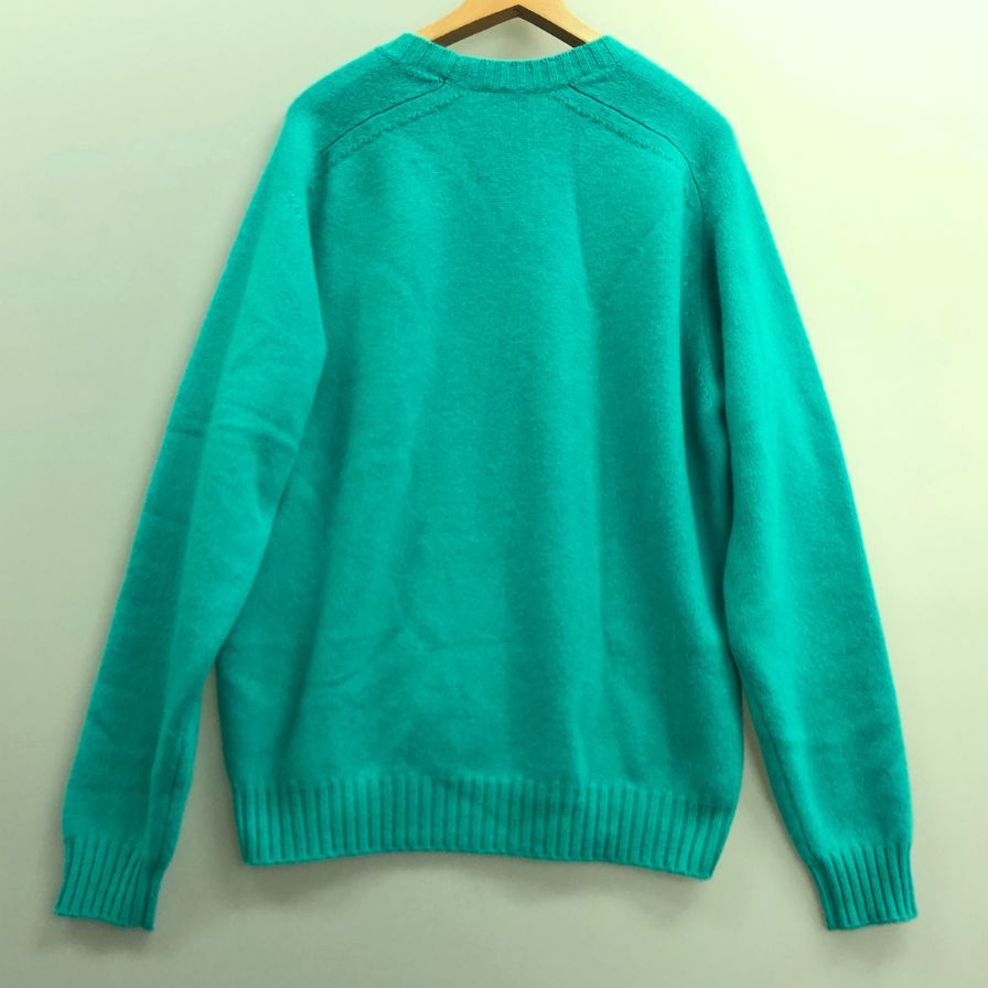 中古◆キャッシュ＆バルバ ニット Cash Baby 70 Crew ベビーカシミヤ100% メンズ サイズ3 グリーン cash＆barba 【AFB46】