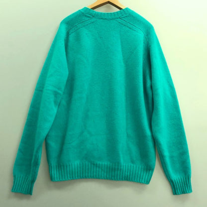 中古◆キャッシュ＆バルバ ニット Cash Baby 70 Crew ベビーカシミヤ100% メンズ サイズ3 グリーン cash＆barba 【AFB46】