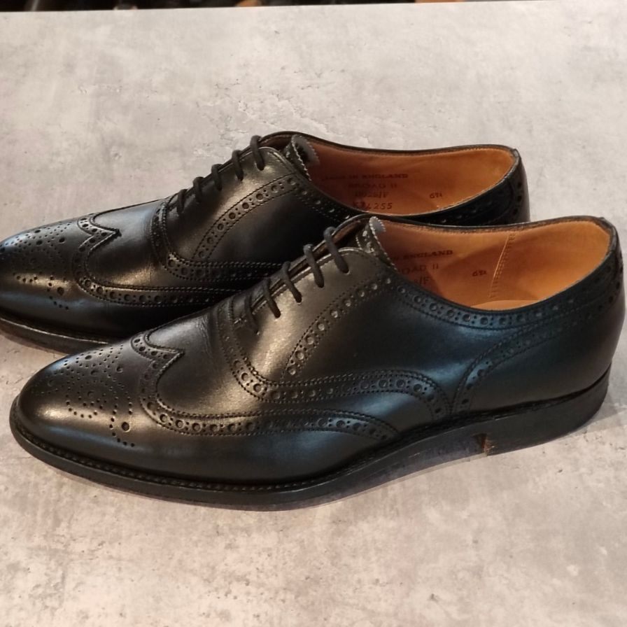 ジョセフチーニー ブロード2 ウイングチップ カーフ ブラック サイズUK6.5 メンズ JOSEPH CHEANEY ビジネスシューズ 約25.0cm【LA】【中古】