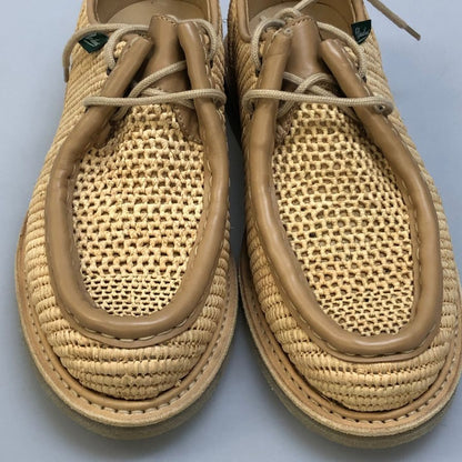 パラブーツ レザーシューズ ミカエル チロリアン ラフィア ベージュ サイズ5.5 メンズ PARABOOT MICHAEL  約24.5cm【LA】【中古】