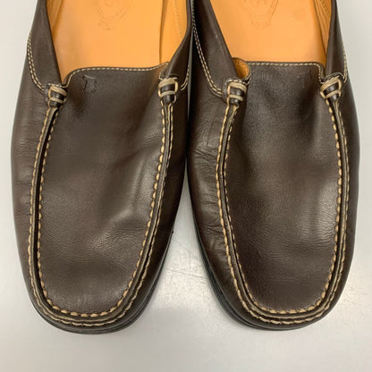 トッズ サボ レザーサンダル ブラウン サイズ8.5 TODS 約26.5cm【AFC36】