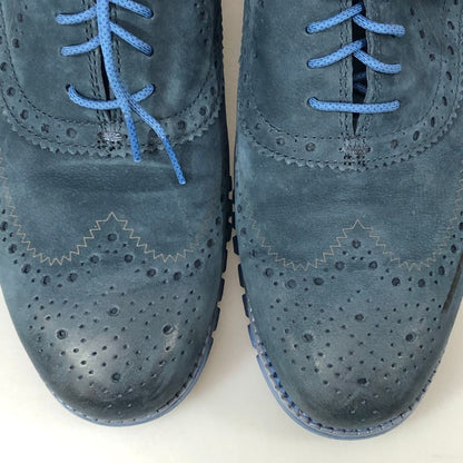 コールハーン ウイングチップ ゼログランド C35184 メンズ サイズ8.5 ブルー系 COLE HAAN ZEROGRAND 約26.5cm【AFC2】