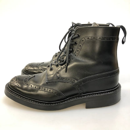 トリッカーズ 5634 ストゥー ウィングチップ メンズ サイズ 5 ブラック Trickers 約24.0cm【AFD9-2】