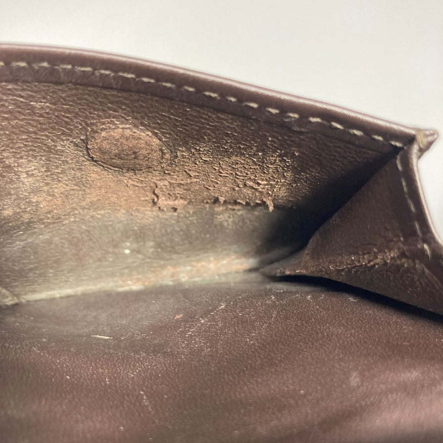 ボッテガヴェネタ イントレチャート 二つ折り財布 レザー ブラウン系 メンズ BOTTEGA VENETA【AFI9】