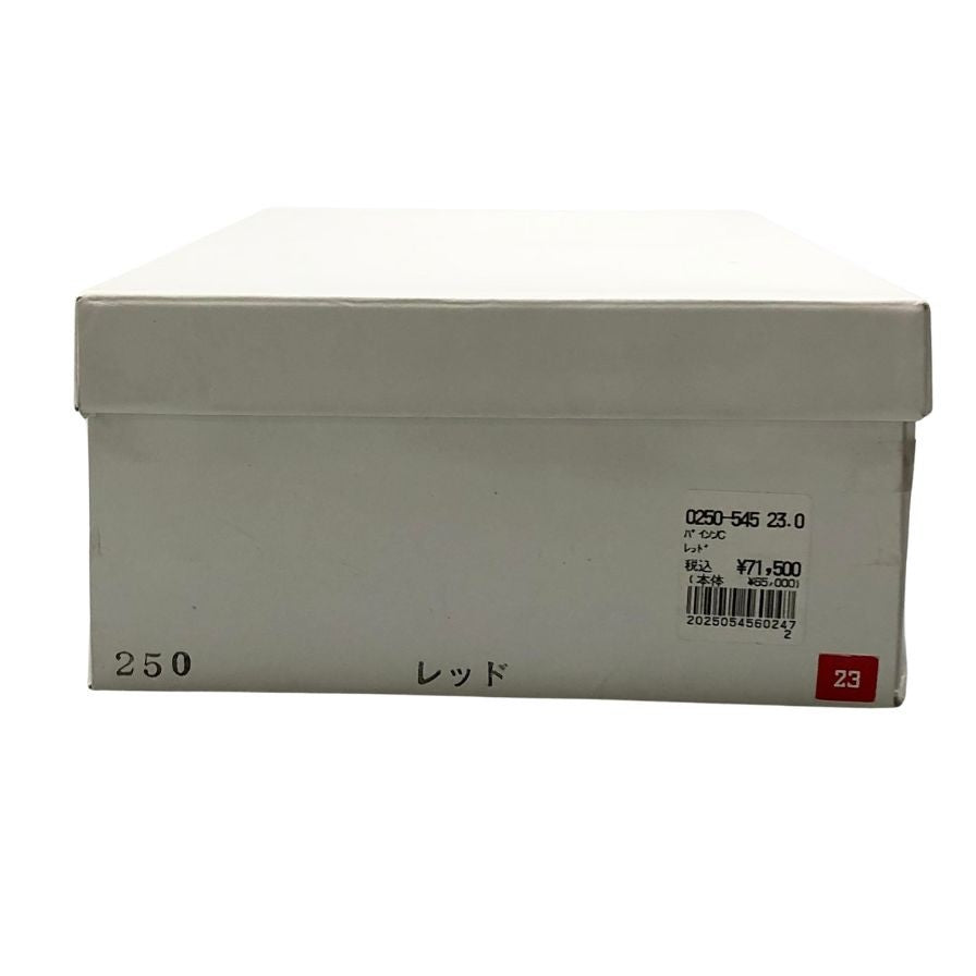 新宿屋 レザースニーカー レザー×パイソン 0250-545 レッド 23.0cm レディース shinjukuya 約23.0cm【7-5】