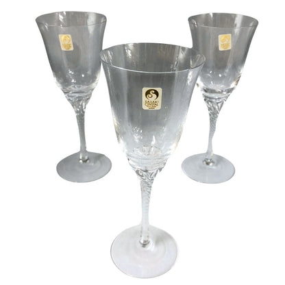 ササキクリスタル ワイングラス 3個セット 佐々木 SASAKI CRYSTAL【AFI23】【中古】