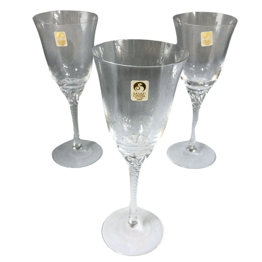 ササキクリスタル ワイングラス 3個セット 佐々木 SASAKI CRYSTAL【AFI23】【中古】