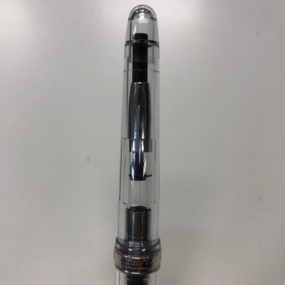 プラチナ 万年筆 センチュリー 3776 透明 クリア ペン先14K B 585 日本製 PLATINUM CENTURY【AFI15】