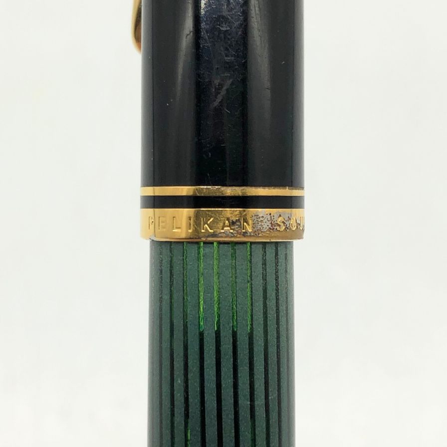 ペリカン 万年筆 14C-585 EF ストライプ  ブラック×ゴールド  PELIKAN【AFI13】