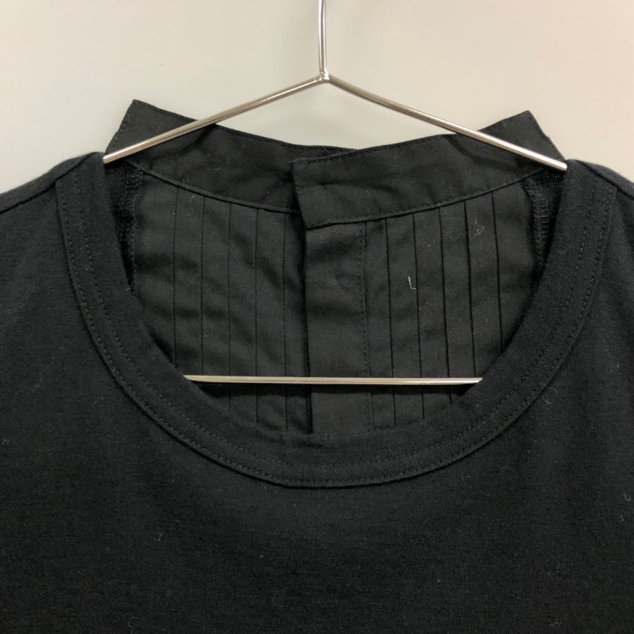 美品◆サカイ 半袖Tシャツ プリーツドッキングカットソー ネイビー レディース サイズ1 SCW-022 sacai 【AFB40】