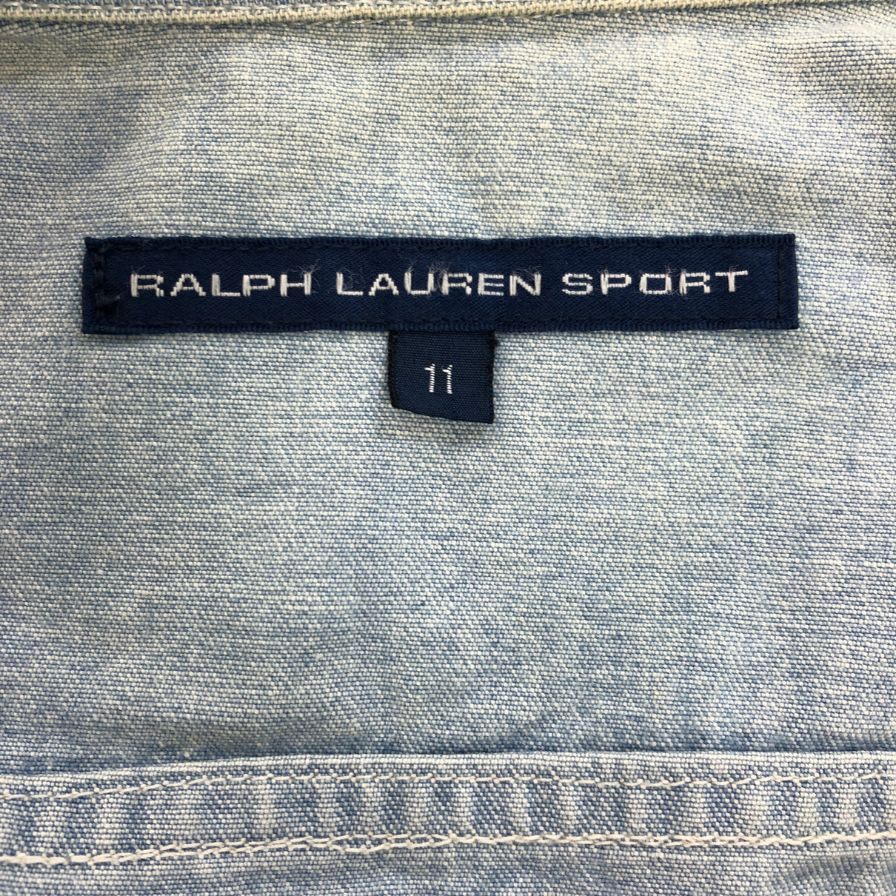 中古■ラルフローレン スポーツ デニムジャケット ショート丈 レディース サイズ11 ブルー系 Ralph Lauren Sports 【AFB12】