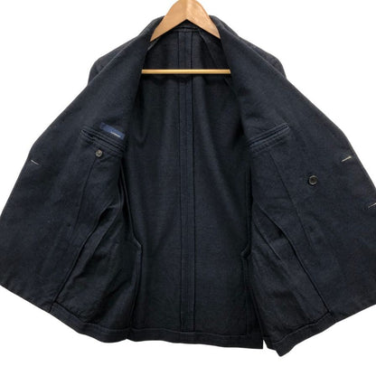 美品◆ラルディーニ テーラードジャケット ダブル ウール メンズ ブラック サイズ42 LARDINI 【AFB47】