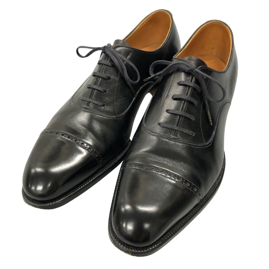 スピーゴラ レースアップシューズ パンチドキャップトゥ ブラック メンズ SPIGOLA ビジネスシューズ【LA】【中古】