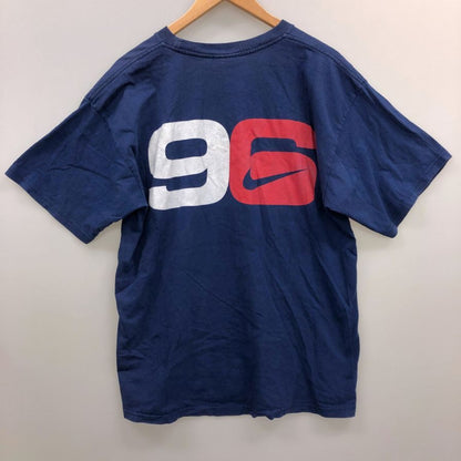 中古◆ナイキ Tシャツ バックプリント96 ナイキジャパン マレーシヤ製 メンズ サイズM ブルー NIKE 【AFB25】