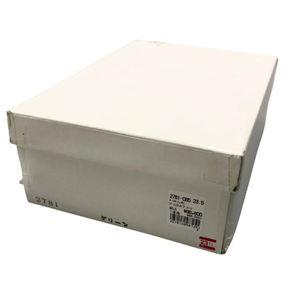 新宿屋 レザースニーカー オーストリッチ 2781-085 ホワイト×グリーン 23.5cm レディース shinjukuya 約23.5cm【7-5】