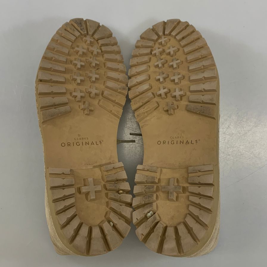 クラークス レザーシューズ デザートロック チャッカブーツ スエード グレー サイズUK9 Clarks 約27.0cm【AFD8】