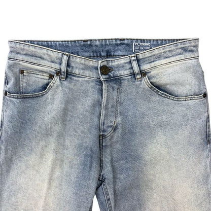 ピーティートリノ デニムパンツ ウォッシュ加工 コットン ポリウレタン メンズ サイズ33 ブルー PT TORINO 【AFB38】