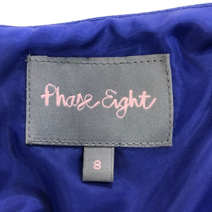 極美品◆フェイズエイト 半袖ワンピース ネイビー サイズ8 Phase Eight 【AFB37】