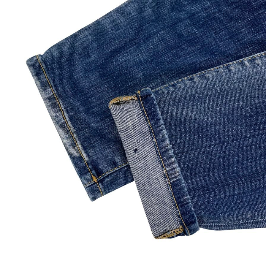 ディースクエアード  デニムパンツ cool girl jean S75LA0628 ロゴ金具 ペイント加工 クラッシュ加工 コットン ポリウレタン ブルー系 レディース サイズ40 DSQUARED2 【AFB30】