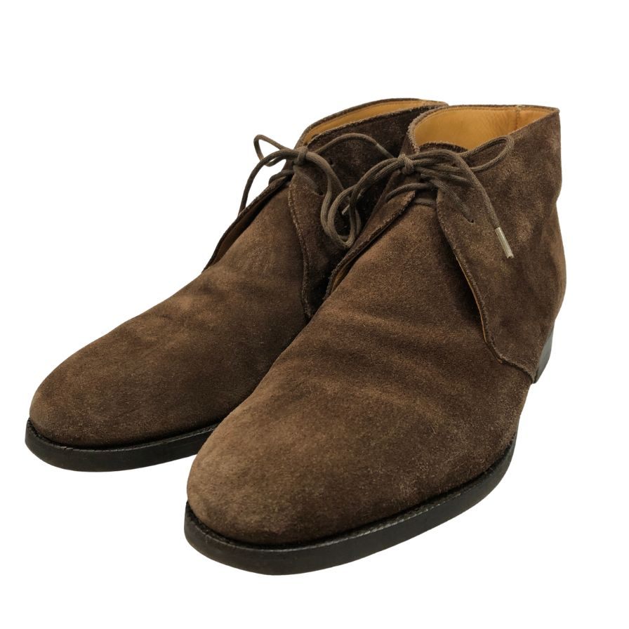 クロケット＆ジョーンズ チャートシー チャッカブーツ  メンズ スエード ブラウン サイズUK6E Crockett & Jones ブーツ 約25.0cm【LA】【中古】