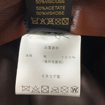 ボルサリーノ ハット 中折れ ラビットファー イタリア製 メンズ サイズ58cm ブラウン Borsalino