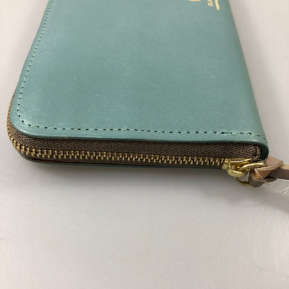 グレンロイヤル 長財布 ラウンドジップ ブライドルレザー ブルー ゴールド金具 GLENROYAL【AFI1】