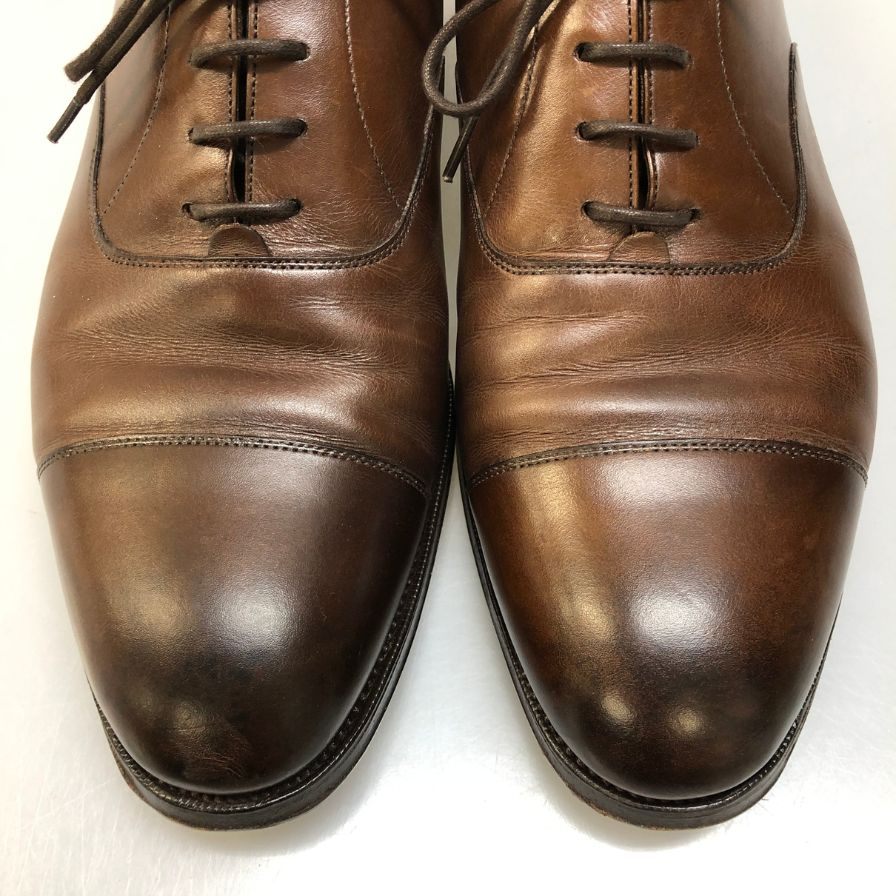 エドワードグリーン ストレートチップ ダークオーク 202ラスト サイズUK8.5E EDWARD GREEN ビジネスシューズ 約27.0cm【LA】【中古】