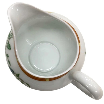 エルメス シエスタ ミルクポット 花柄 ホワイト HERMES【AFI28】【中古】