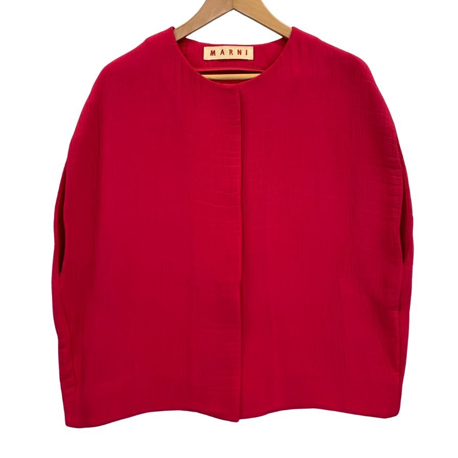極美品◆マルニ ノーカラーベスト ピンク レディース サイズ40 MARNI 【AFB2】