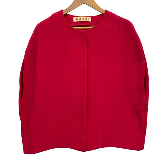 極美品◆マルニ ノーカラーベスト ピンク レディース サイズ40 MARNI 【AFB2】