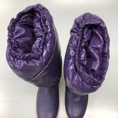 モンクレール ダウンブーツ レディース  サイズ41 パープル  MONCLER 約26.0cm【AFC47】