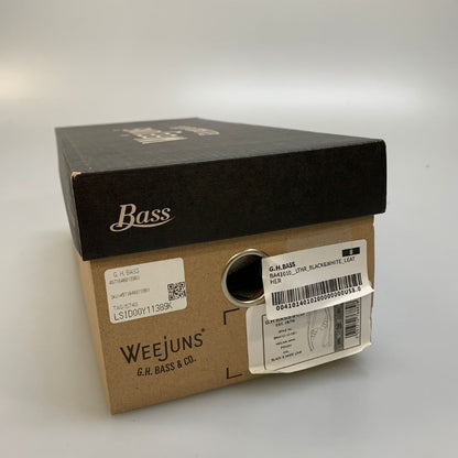 ジーエイチバス ローファー ウィージャンズ ラーソン サイズ8.0 メンズ ブラック ホワイト G.H.Bass&Co. WEEJUNS LARSON ローファー 約26.0cm【LA】【中古】
