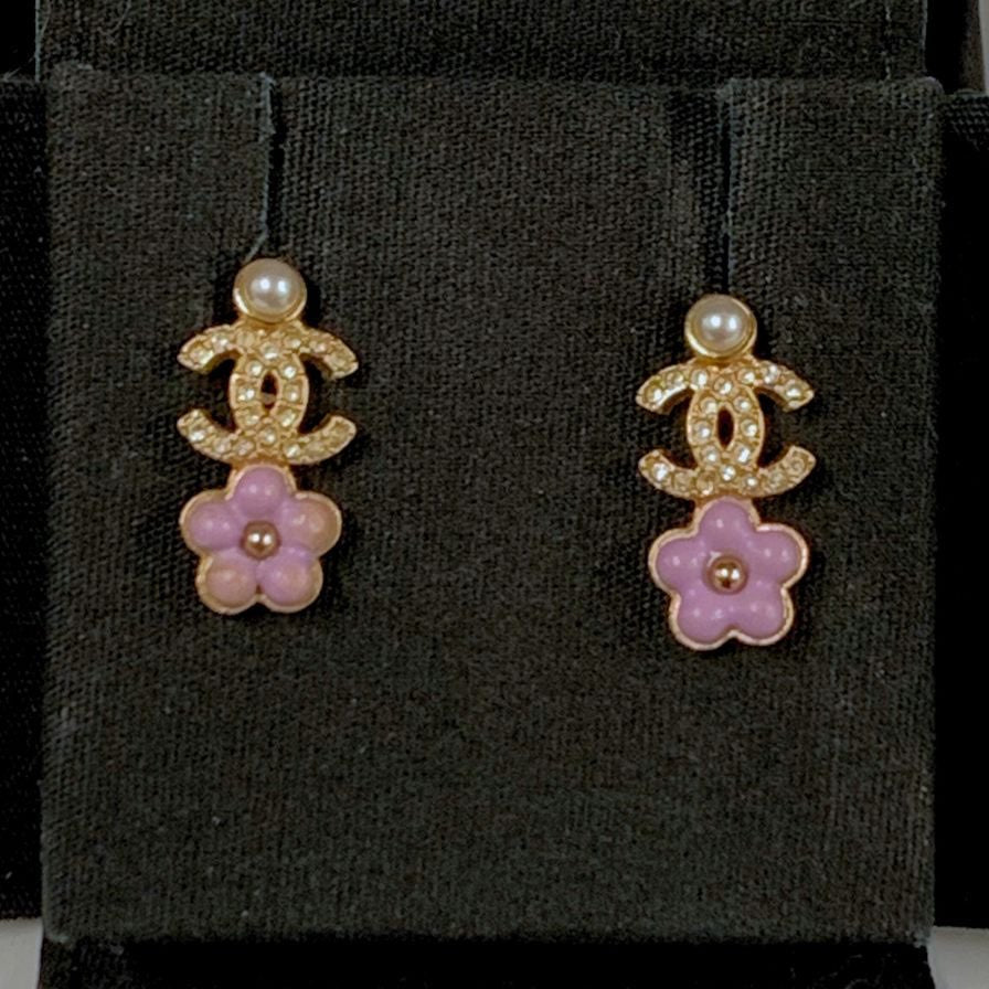 CHANEL　スイングピアス　カメリア　ココマーク　ヴィンテージ　01P CHANEL - シャネル イヤリング 01P カメリア フラワー ココ