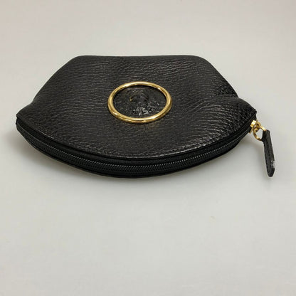 ジャンニ ヴェルサーチ コインケース ジップ レザー ブラック GIANNI VERSACE【AFB54】【中古】