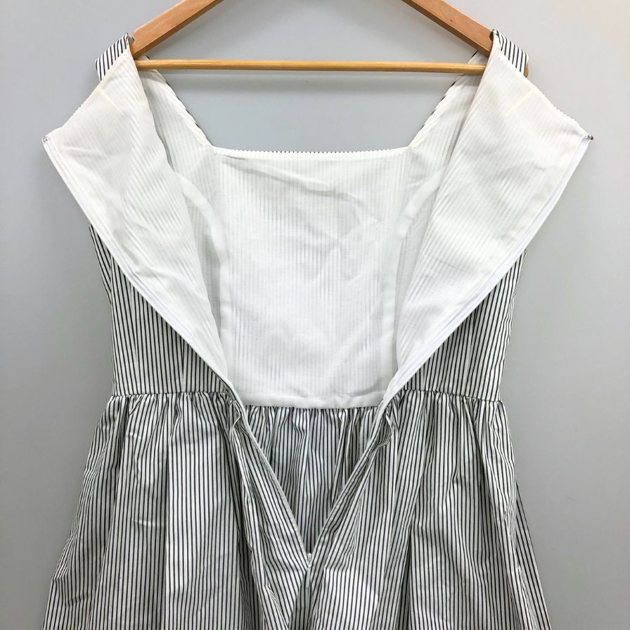 中古◆ルネ ティアード ノースリーブ ワンピース ストライプ リミテッド エディション 38 Rene 【AFB30】