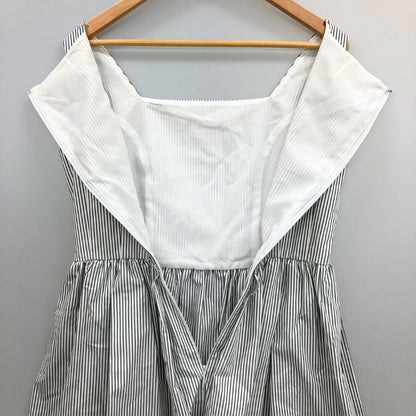 中古◆ルネ ティアード ノースリーブ ワンピース ストライプ リミテッド エディション 38 Rene 【AFB30】