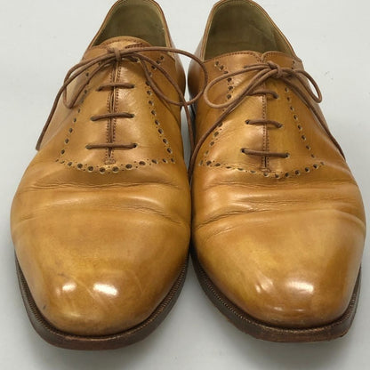ベルルッティ レザーシューズ プレーントゥ メダリオン ライトブラウン サイズUK10 BERLUTI ビジネスシューズ 約29.0cm【LA】【中古】