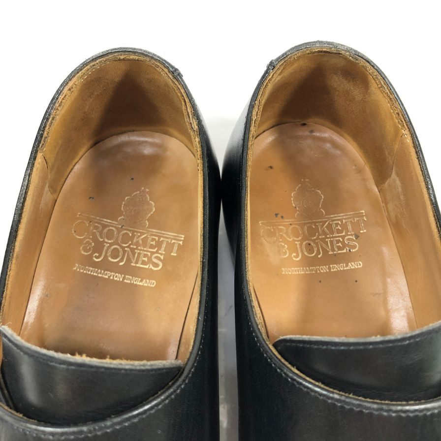 クロケット＆ジョーンズ PORTSMOUTH シングルモンク カーフ ブラック サイズUK6E メンズ Crockett & Jones 約24.5cm【YB6】